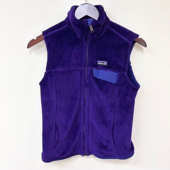 PATAGONIA Re-Tool Fleece Vest, Purple, Small pre-owned excellent condition - Picture 5 of 8